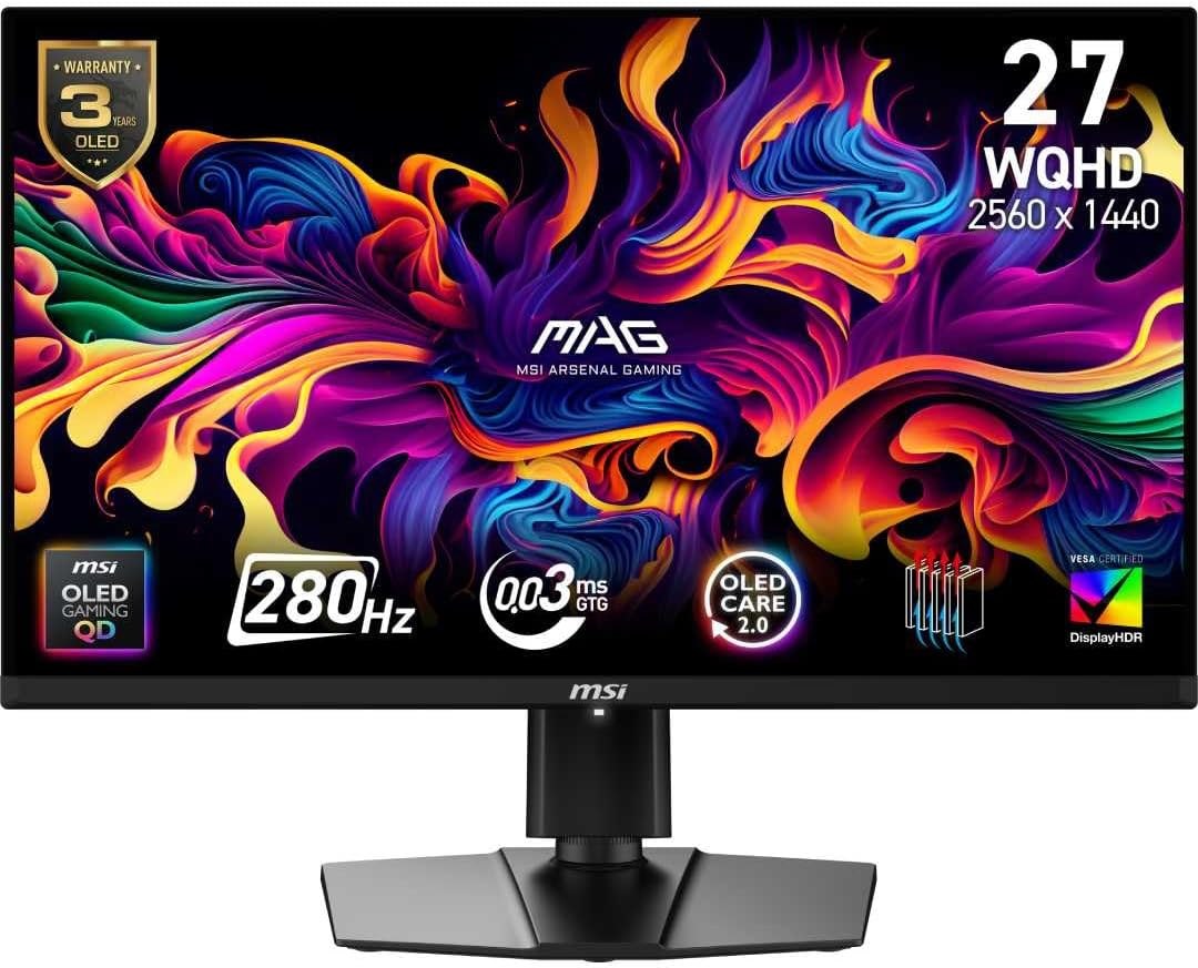 MSI MAG 271QP QD-OLED X28 gaming monitor
